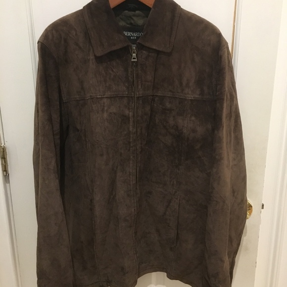 Men's Bernardo Brown Suede Leather Jacket Coat - Picture 1 of 8
